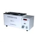  HH-2水浴鍋.工作水箱不銹鋼成形，抗腐蝕性能強(qiáng)。溫控精確，數(shù)字顯示，自動控溫。帶有磁力攪拌，工作中水溫均勻?？讛?shù):2
加熱功能:500W.熔絲管:3A.溫控范圍:室溫-100℃.溫升速度:從室溫升至-100℃≤±70mins.溫度均勻性:±1℃.使用環(huán)境:環(huán)境溫度 16-40℃, 相對溫度≤80℃.控溫精度:≤±1℃