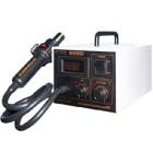 ·采用傳感器閉合回路控溫，升溫迅速、定溫方便、溫度穩(wěn)定。

·采用防靜電設(shè)計(jì)，防止因靜電及漏電而損壞PCB板。

·采用進(jìn)口發(fā)熱絲，使用壽命長

·采用原裝進(jìn)口氣泵、低振動、無噪音設(shè)計(jì)、保持工作環(huán)境的清靜。

·采用LED顯示指示溫度、控溫精確、使操作更方便。

·智能冷卻系統(tǒng)，工作完畢關(guān)機(jī)后延時(shí)送風(fēng)，風(fēng)溫低于100℃后自動切斷電源。

·適用于大多數(shù)表面貼裝零件拆焊可安全拆焊QFP、PLCC、SOP、BGA

  等對溫度敏感的元器件。
